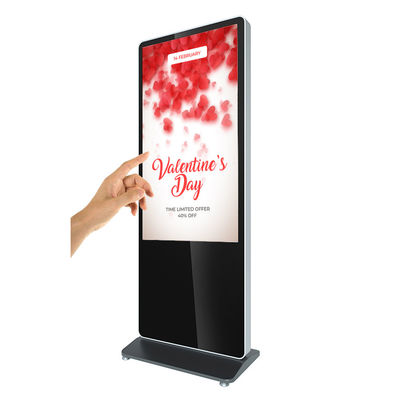 China 55 inch floor standing digital signage media player with touch screen  kiosk supplier