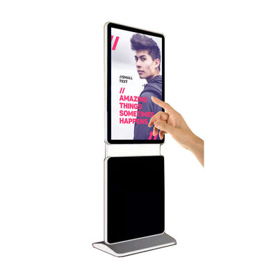 China 55inch Pedestal lcd large size android network digital advertising screens with advertising player self service ordering supplier