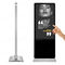 65 inch floor standing built in pc touchscreen display kiosk scrolling ad player supplier